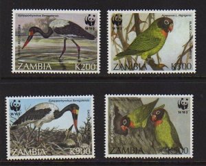 Zambia 1996 Sc 654-657 WWF set MNH