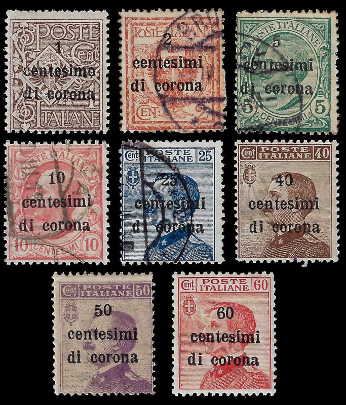 Austria (Italy occupation) 1919 Sc N64-73 MH & U vg-vf