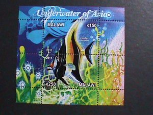 ​MALAWI-2011-COLLECTIBLES- THE LOVELY BEAUTIFUL ANGEL FISHES MNHS/S VERY FINE