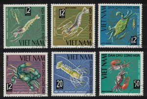 Vietnam Prawn Shrimp Crab Lobster Marine Life 6v 1965 CTO SC#368-373