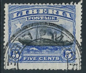 Liberia, Sc #117, 5c Used