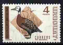 Uruguay 1968-70 Whistling Duck 4p unmounted mint, SG 1366