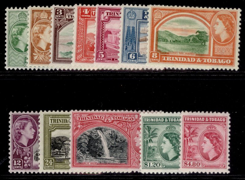 TRINIDAD & TOBAGO QEII SG267-278a, 1953-59 complete set, M MINT. Cat £42. 