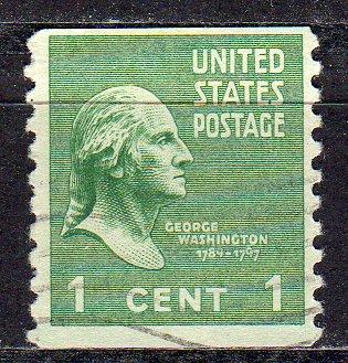 United States 839 - Used - 1c George Washington (Coil) (1939) (3) +