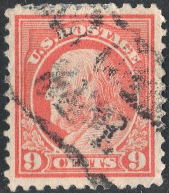 SC#509 9¢ Franklin Single (1917) Used