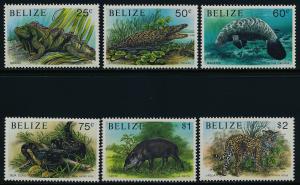 Belize 963-8 MNH Crocodile, Iguana, Manatee, Snake, Jaguar, Tapir