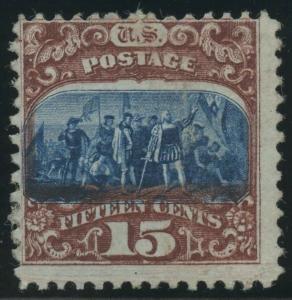 #119 FINE UNUSED 1869 PICTORIAL ISSUE DEEP COLOR -- SCARCE -- CV $1,050 BU7011