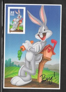 #3137c MNH One stamp on pane Bugs Bunny.