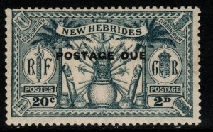 NEW HEBRIDES SGD2 1925 2d(20c) SLATE-GREY POSTAGE DUE MTD MINT