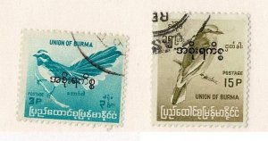 Burma #o92-3 used official birds