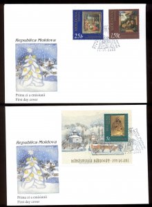 Moldova 2000 Xmas + MS 2xFDc