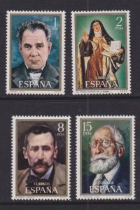 Spain  #1671-1674  MNH  1971  portraits