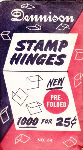 Unopened Pack, Original Dennison Hinges (S18251)