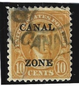 Canal Zone Scott #104 Used 10c Perf 11X10 1/2 O/P 2021 CV $10.00