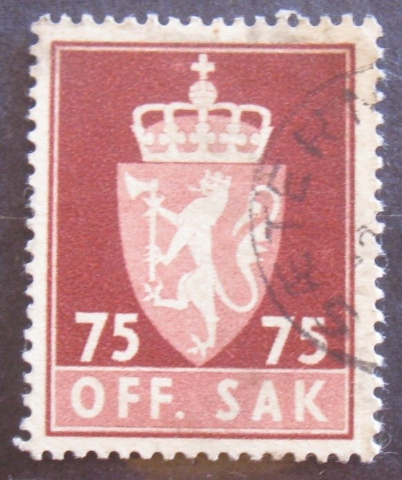 Norway #O77 Used- SCV=$13.50