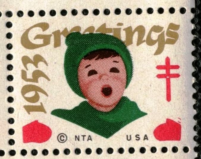 1953 CHRISTMAS SEAL, MINT NH BLOCK TO 6 - CHRIST067