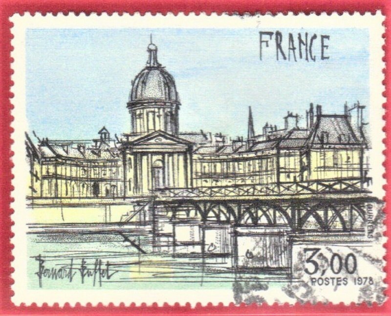 FRANCE SC #1584  (USED)  1978   3fr    ART  SEE SCAN