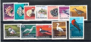 Cocos Isl Sc 8-19 NH set of 1969 Birds - Sea Life