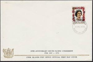 COOK ISLANDS 1967 South Pacific Commission overprint commem FDC............7352