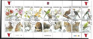 NAMIBIA SGSB10 1997 FLORA AND FAUNA BOOKLET (SG749ab) FINE USED 