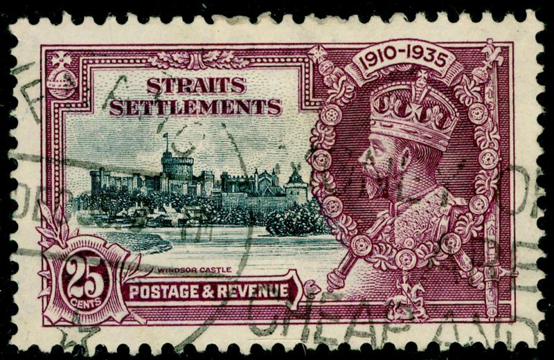 MALAYSIA - Staits Settlements SG259, 25c slate & purple, used. Cat £12. SCRIPT. 