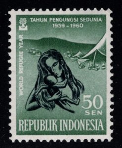 Indonesia Scott 491 mint hinged World Refugee stamp 1960