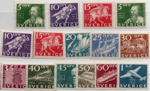 Sweden 248-262 Set Mint Hinged