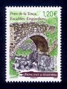 Andorra (French) Sc# 790 MNH Europa 2018  Tosca Bridge