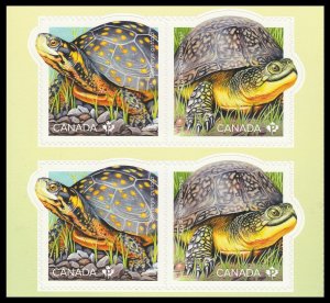 Canada 3179a-3179b Endangered Turtles P block 4 (from booklet) MNH 2019