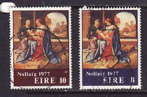 Ireland-Sc#423-4-used-Paintings-Christmas-1977-