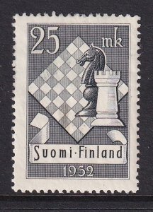 Finland  #308   MH  1952  Chess  symbols