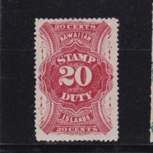 Hawaii Stamp Revenue #R9 Mint Hinged - $375 cv