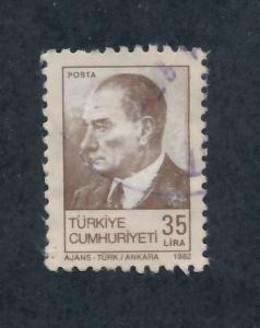 Turkey 1981 Scott 2207 used - 35 l, Kemal Ataturk 