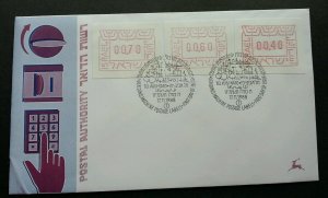 Israel ATM 1988 (Frama Label stamp FDC) *see scan