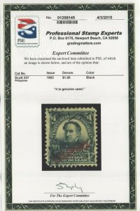 #237 Used Scarce F-VF w/ PSE Cert. SCV. $200 Very Undercatologued  (JH 10/7) GP