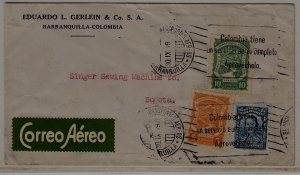 Colombia airmail cover Scadta 30.9.27 signed Spalink