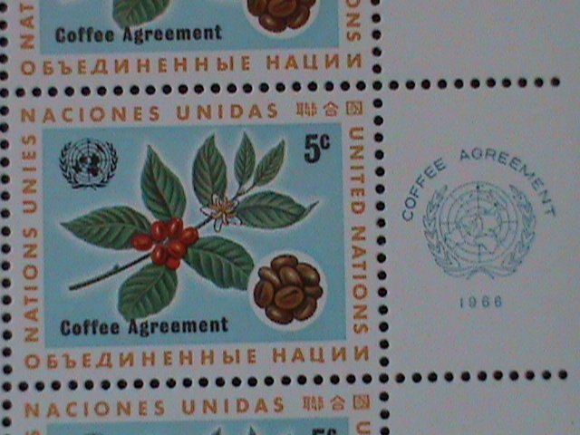 ​UNITED NATIONS-1966-SC#158-INTERNATIONAL COFFEE AGREEMENT-1962 MNH VF LAST ONE