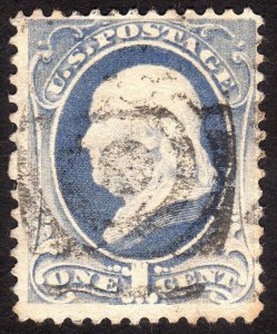 1881, US 1c, Franklin, Used, Sc 206