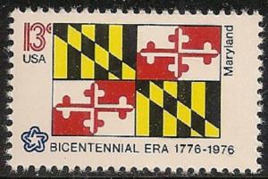 US 1639 State Banners Maryland 13c single MNH 1976