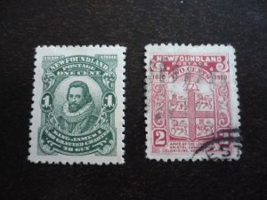 Stamps - Newfoundland- Scott# 87-88 - Mint Hinged & Used Part Set of 2 Stamps