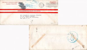 United States A.P.O.'s Soldier's Free Mail 1944 Pittsburg, Pa. Election War B...