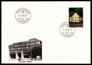 1980, Liechtenstein 1Fr on Unused cover, Sc 646