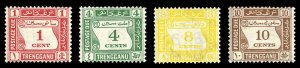 Malayan States - Trengganu #J1-J4 (SG D1-D4) Cat£170, 1937 Postage Dues, 1c-...