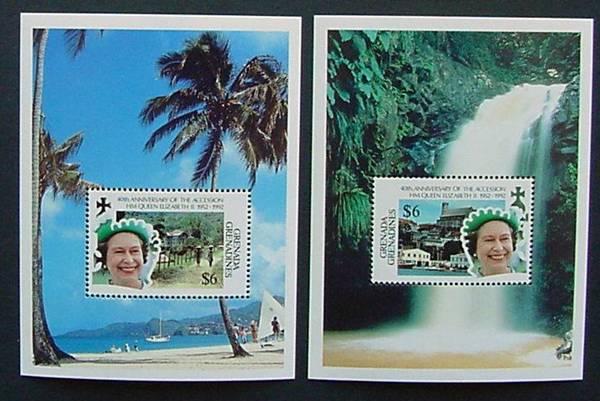 Grenada-Grenadines, Scott 1372 and 1373, Never Hinged