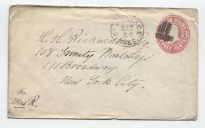 1860s Cambridge MA fancy cancel shield 3ct pink envelope [y3444]