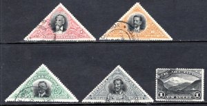 Ecuador #176-180   VF   Used   CV  23.50  ....  1800072