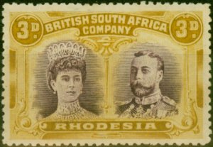 Rhodesia 1910 3d Purple & Yellow-Ochre SG135 Fine MM 