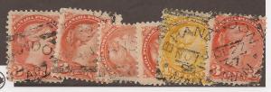 CANADA SQUARED CIRCLE CANCEL SET BRANDON 6 COPIES F/VF