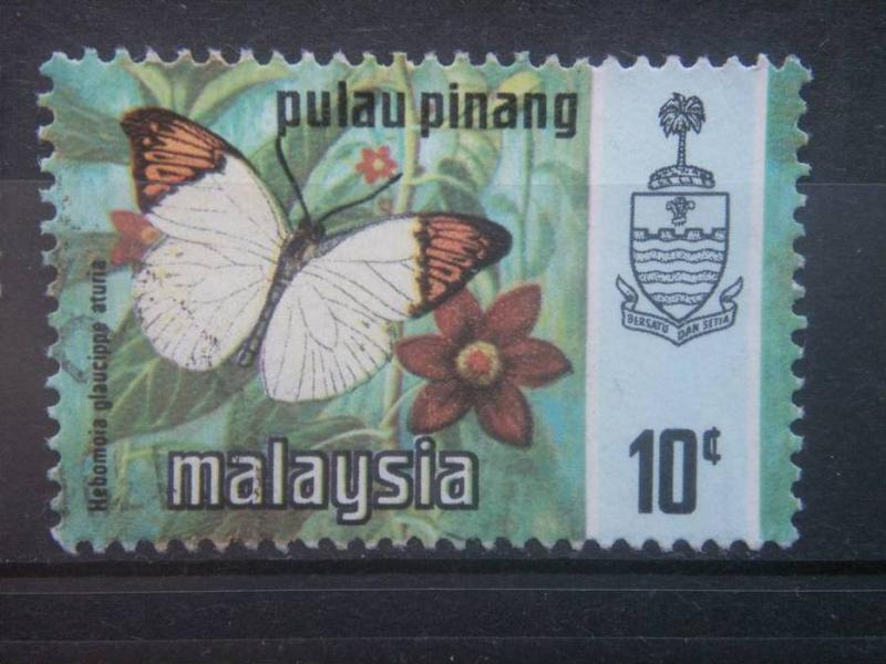 PENANG, 1971, used 10c, Butterfly, Scott 78