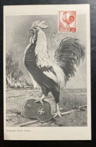 1945 Paris France MAXI Postcard Cover Paul Colin  Army Glory & Victory